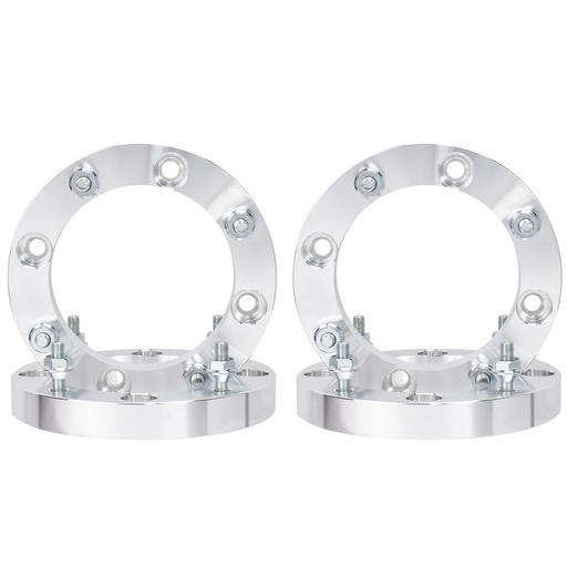 1 inch 4x156 ATV Wheel Spacers 131mm Hub Bore 3/8"-24 Studs For Polaris Ranger Sportsman RZR 4pcs