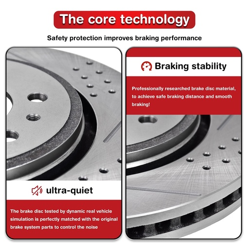 2002 2003 2004 2005 Nissan 350Z Front Rear Drilled And Slotted Brake Rotors Included Ceramic Pads