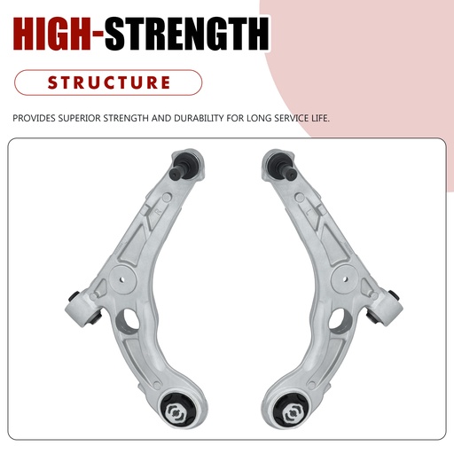 2015 2016 2017 Chrysler 200 Front Lower Control Arm Suspension Kit With Lower Ball Joints Tie Rods Sway Bar Links Except 17 in (432mm) Wheels 8pcs