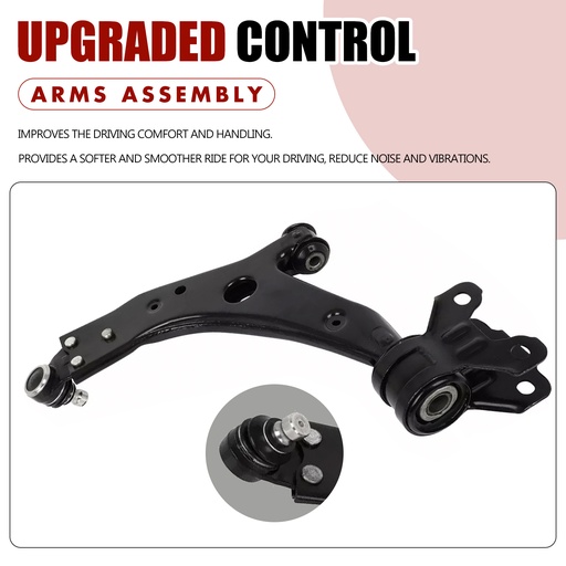 2013-2018 Ford Escape Lower Control Arm Suspension Kit With Sway Bar Tie Rod Ends 8pcs