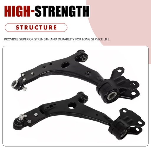 2013-2018 Ford Escape Lower Control Arm Suspension Kit With Sway Bar Tie Rod Ends 8pcs