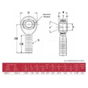 Chromoly 4 Link 1/2" x 5/8"-18 Rod End Kit Heim Joint Bungs .120" Wall XMRL8-10