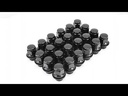 Black 12x1.5 Mag Lug Nuts With Washer For Toyota 4Runner Tacoma Camry 24pcs