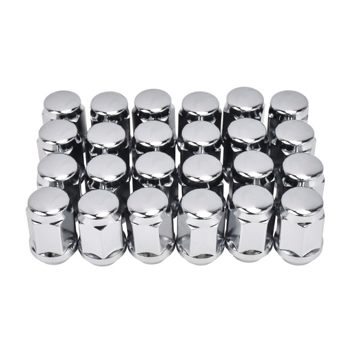 Chrome 1/2-20 Wheel Lug Nuts 3/4" Hex For Jeep Cherokee Commander Wrangler JK TJ 24pcs