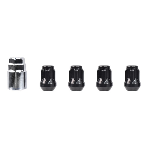 Black 12x1.5 Mag Lug Nuts With Washer Key For Toyota 4Runner Tacoma Tundra 24pcs