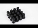 Black 10x1.25 Tapered Lug Nuts For Honda Yamaha Kawasaki Can Am Polaris 16pcs