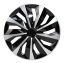 14 inch Wheel Covers Full Rim Snap On Hub Caps For R14 Tire & Steel Wheels Set of 4 Black And Silver TT Style