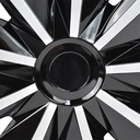 14 inch Wheel Covers Full Rim Snap On Hub Caps For R14 Tire & Steel Wheels Set of 4 Black And Silver TT Style