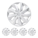 16 inch Wheel Covers Full Rim Snap On Hub Caps For R16 Tire & Steel Wheels Set of 4 Silver