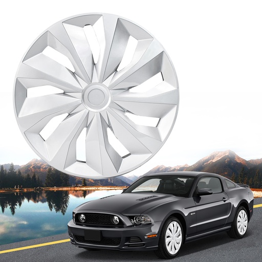 16 inch Wheel Covers Full Rim Snap On Hub Caps For R16 Tire & Steel Wheels Set of 4 Silver