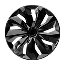 16 inch Black Wheel Covers Full Rim Snap On Hub Caps For R16 Tire & Steel Wheels Set of 4