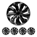 16 inch Black Wheel Covers Full Rim Snap On Hub Caps For R16 Tire & Steel Wheels Set of 4