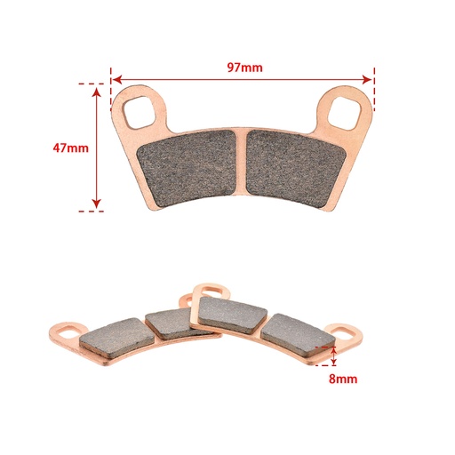 2009-2014 Polaris RZR 800 S Front Rear Sintered Brake Pads