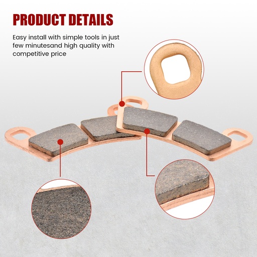 2009-2014 Polaris RZR 800 S Front Rear Sintered Brake Pads