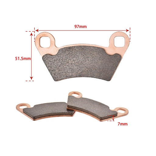 2011-2014 Polaris Ranger 900 XP Front Rear Sintered Brake Pads