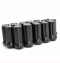 14 x 1.5 Black Spline Lug Nuts & Locking Wheel Nut Keys For Chevy GMC Hummer Nissan Ram 24pcs