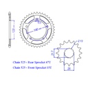 Gold O Ring Chain And Sprocket Kit For Suzuki Dl650 V Strom Xt Abs 2004-2018