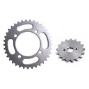 420 Drive Chain And Sprockets Kit For 110cc 125cc Coolster Taotao Pit Dirt Bike Black