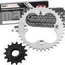 Black Drive Chain And Sprocket Set For 1999-2004 Honda TRX400 EX Sportrax