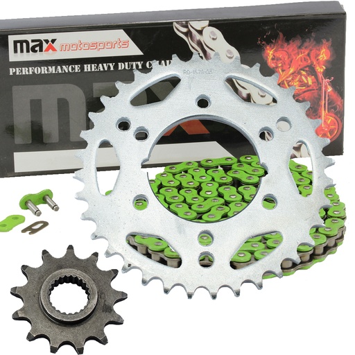 1998-2009 Polaris Scrambler 500 Chain And Sprocket Kit Green 4x4