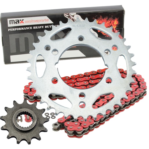 1998-2009 Polaris Scrambler 500 Chain And Sprocket Kit Red 4x4