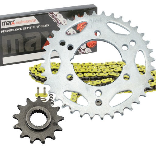 1998-2009 Polaris Scrambler 500 Chain And Sprockets Set Yellow 4x4