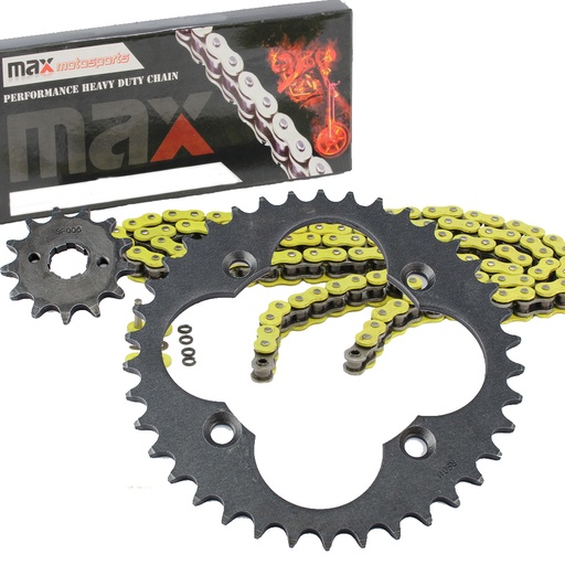 1993-2008 Honda TRX300 EX Sportrax Chain And Sprockets Set Yellow