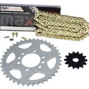 Gold O Ring Chain And Sprocket Set For 2004-2008 Suzuki LTZ 400 Quadsport