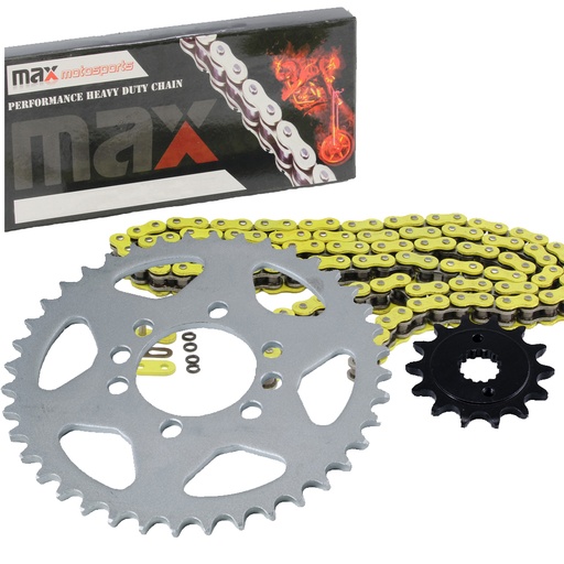 Yellow O Ring Chain And Sprockets Set For 2004-2008 Suzuki LTZ 400 Quadsport