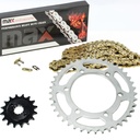 Gold Drive Chain And Sprocket Set For Kawasaki Ninja 500R EX500 2006-2009