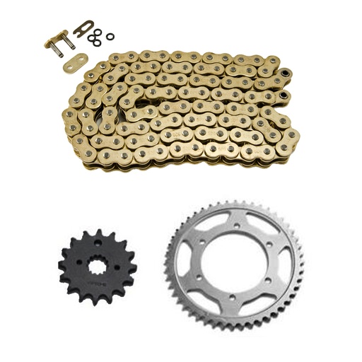 Gold O Ring Chain And Sprocket Set For 2008-2012 Kawasaki Ninja 250R