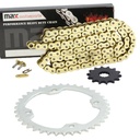 Gold O Ring Chain And Sprocket Kit For 2006-2014 Honda TRX450R TRX450ER