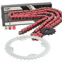 Red O Ring Chain And Sprocket Kit For 2006-2014 Honda TRX450R TRX450ER