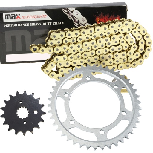 Gold O Ring Chain And Sprocket Kit For 1987-2004 Kawasaki KX500