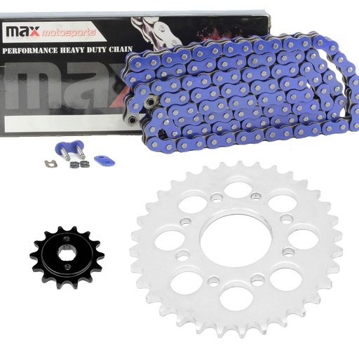 Blue O Ring Chain And Sprocket Kit For 1985-2016 Honda Rebel 250 CMX250C