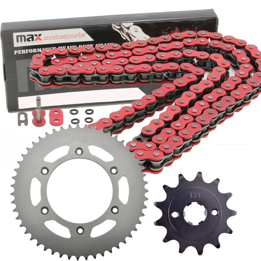 Red O Ring Chain And Sprocket Kit For 2003-2018 Honda CRF230F