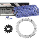 Blue O Ring Chain And Sprocket Kit For 1989-2004 Yamaha Warrior 350 YFM350X