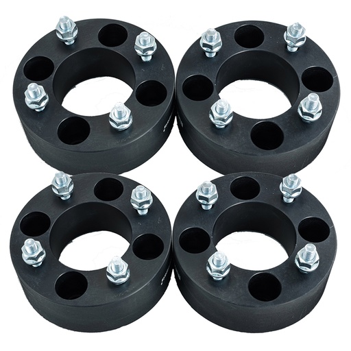 4x110 Wheel Spacers 2 Inch For Honda Suzuki Kawasaki Yamaha Polaris M10x1.25 Studs 76mm Hub Bore Black 4pcs