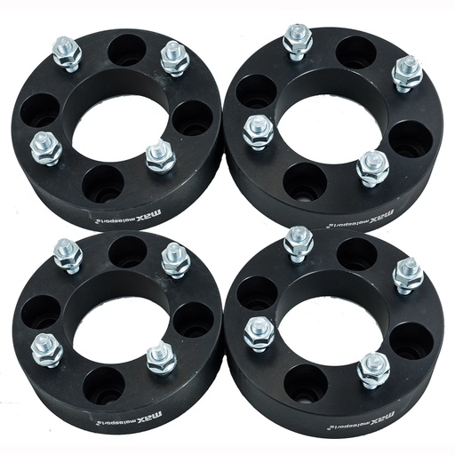 4x110 Wheel Spacers 1.5 Inch For Honda Suzuki Kawasaki Yamaha Polaris M10x1.25 Studs 76mm Hub Bore Black 4pcs