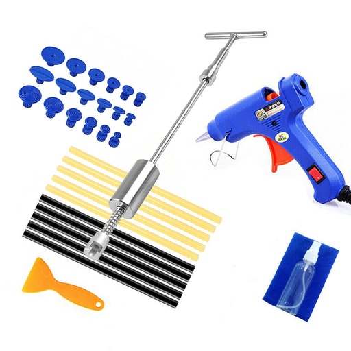 US Car Body Paintless Dent Repair Tool Hail Damage Repair Kit With 18 x Glue Pulling Tabs