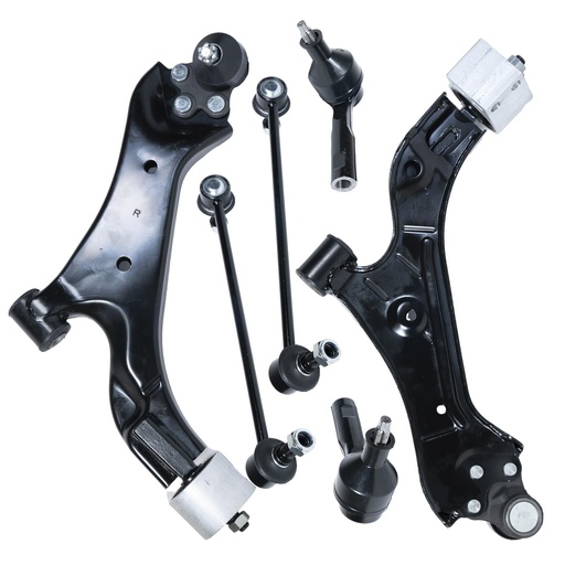 2010-2017 Chevy Equinox Front Driver and Passenger Side Suspension Kit Includes Control Arm Sway Bar Link and Tie Rod End