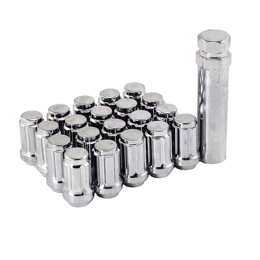 12 x 1.5 Wheel Lug Nuts 20pcs & Locking Wheel Nut Key For Honda Acura Chevy Ford