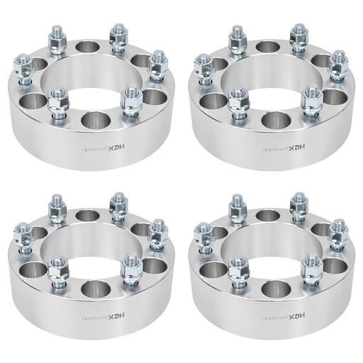 6x5.5 Wheel Spacers 2 inch 108mm Hub Bore M14x1.5 Studs For Chevy Silverado 1500 Tahoe Suburban 4pcs