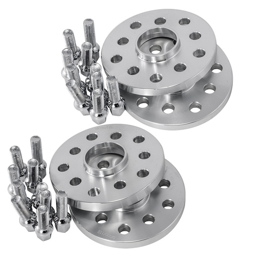 15mm 5x100 5x112 Hub Centric Wheel Spacers 57.1 mm Hub Bore M14x1.5 Studs For VW Audi 4pcs