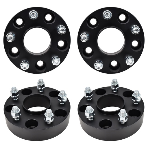 5x5 Wheel Spacers 5x127 Hub Centric 1.5 inch 71.5mm Hub Bore 1/2"x20 Studs For Jeep Commander Wrangler Grand Cherokee Black 4pcs