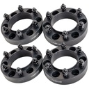 6x5.5 Hubcentric Wheel Spacers 1.25 inch 6x139.7 106mm Hub Bore M12x1.5 Studs For Toyota Tundra 4Runner Tacoma Black 4pcs