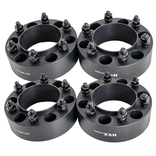 6x5.5 Hub Centric Wheel Spacers 2 inch 6x139.7 106mm Hub Bore M12x1.5 Studs For Toyota Tundra 4Runner Tacoma Black 4pcs