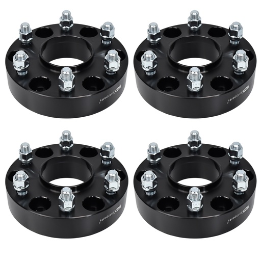 6x5.5 Wheel Spacers 6x139.7 1.5 inch Hubcentric 78.1mm Hub Bore M14x1.5 Studs For Chevy Silverado GMC Sierra Black 4pcs