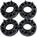 6x135 Hub Centric Wheel Spacers 1.25 inch 87mm Hub Bore M14x2.0 Studs For Ford F150 Expedition Black 4pcs