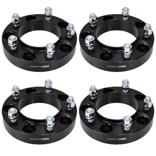 5x150 Wheel Spacers 1.25 inch Hub Centric 110mm Hub Bore M14x1.5 Studs For Toyota Tundra Sequoia Lexus LX470 Black 4pcs